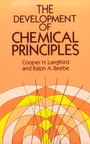 Front cover of The development of chemical principles by Cooper Harold Langford