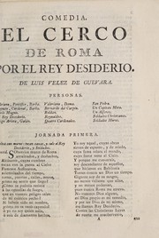 Cover of El cerco de Roma por el rey Desiderio by Luis Vélez de Guevara y Dueñas
