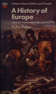 Cover of A history of Europe by H. A. L. Fisher