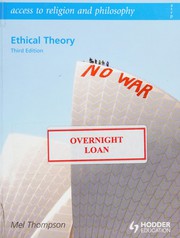 Cover of Ethical theory by Mel Thompson