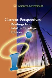 Cover of Current Perspectives American Government InfoTrac  Reader by Wadsworth