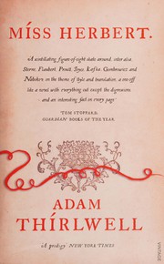 Cover of Miss Herbert by Adam Thirlwell