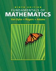 Front cover of Fundamentals of mathematics by James Van Dyke