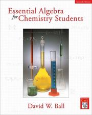 Cover of Essential Algebra for Chemistry Students by David W. Ball