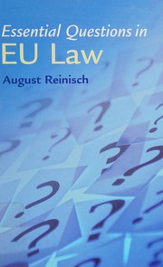 Front cover of Essential questions in EU law by August Reinisch