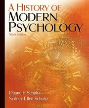 Front cover of A history of modern psychology by Unknown