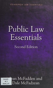 Cover of Public Law Essentials by Dale McFadzean
