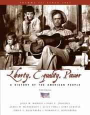 Front cover of Liberty, Equality, and Power: A History of the American People, Volume II by John M. Murrin