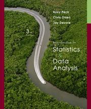 Cover of Introduction to statistics and data analysis by Unknown