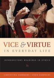 Front cover of Vice & virtue in everyday life by Christina Hoff Sommers