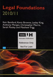 Front cover of Legal foundations 2010/2011 by Keir Bamford
