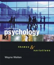 Front cover of Thomson Advantage Books: Psychology by Wayne Weiten