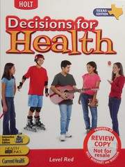 Front cover of Decisions for health by Kate Cronan