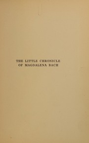 Cover of The little chronicle of Magdalena Bach by Esther Meynell