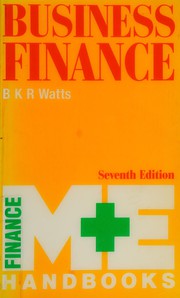 Front cover of Business Finance (M+E Handbooks) by B. K. Watts