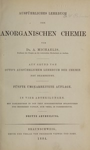 Cover of Graham-Otto's ausführliches lehrbuch der chemie by H. Landolt