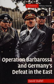 Front cover of Operation Barbarossa and Germany's defeat in the East by David Stahel