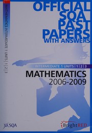 Cover of Intermediate 1 maths 2006-2009 by Scottish Qualifications Authority
