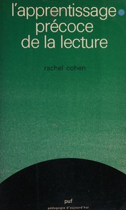 Front cover of L' apprentissage précoce de la lecture by Rachel Cohen