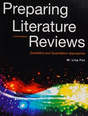 Cover of Preparing Literature Reviews by M. Ling Pan
