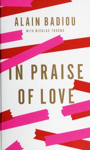 Front cover of In praise of love by Alain Badiou