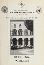 Front cover of Teaching modern physics by International Conference on Teaching Modern Physics (3rd 1988 Universität München)