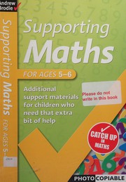 Cover of Supporting maths for ages 5-6 by Andrew Brodie