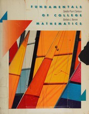 Front cover of Fundamentals of college mathematics by Sandra Pryor Clarkson