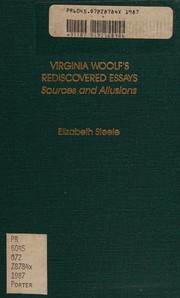 Cover of Virginia Woolf's rediscovered essays by Elizabeth Steele