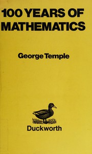 Front cover of 100 years of mathematics by George Temple