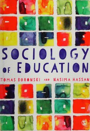 Cover of Sociology of Education by Tomas Boronski