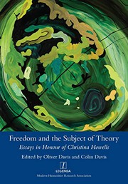 Front cover of Freedom and the Subject of Theory by Oliver Davis