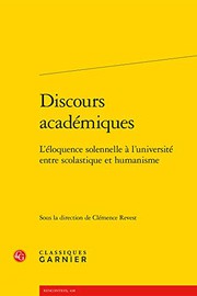 Front cover of Discours Academiques by Clemence Revest