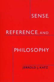 Cover of Sense, reference, and philosophy by Jerrold J. Katz