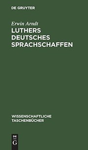 Cover of Luthers deutsches Sprachschaffen by Erwin Arndt