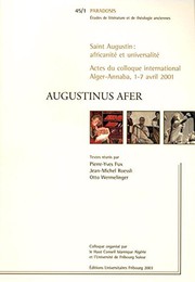Front cover of Augustinus Afer by Pierre-Yves Fux