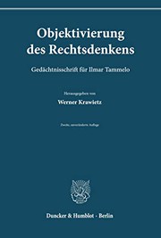 Cover of Objektivierung des Rechtsdenkens by Ilmar Tammelo