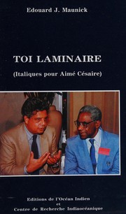 Front cover of Toi laminaire by Edouard J. Maunick