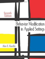 Cover of Behavior Modification in Applied Settings by Alan E. Kazdin