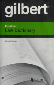Front cover of Gilbert Pocket Size Law Dictionary by Publishers Editorial Staff