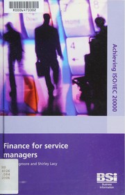 Cover of Finance for service managers by Jenny Dugmore