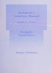 Cover of Instructor's solutions manual by Judith Ann Penna