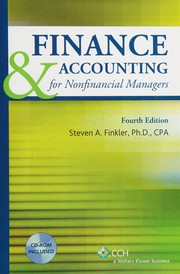 Cover of Finance & accounting for nonfinancial managers by Steven A. Finkler