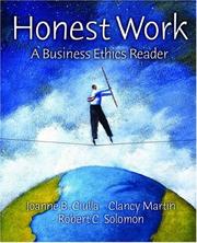 Cover of Honest work by Joanne B. Ciulla