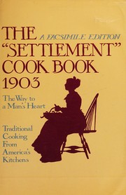 Cover of The "Settlement" cook book, 1903 by Kander, Simon Mrs.