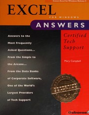 Front cover of Excel for Windows answers by Mary V. Campbell
