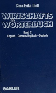 Cover of Commercial dictionary = Wirtschaftswörterbuch by Clara-Erika Dietl