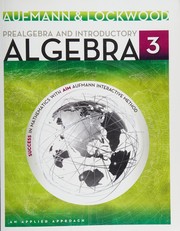 Cover of Prealgebra and Introductory Algebra by Richard N. Aufmann