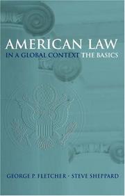 Cover of American law in a global context by George P. Fletcher
