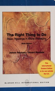 Front cover of The right thing to do by James Rachels